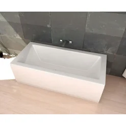 Sanycces Baignoire rectangulaire CUBE blanche 180x90 Tablier non inclus