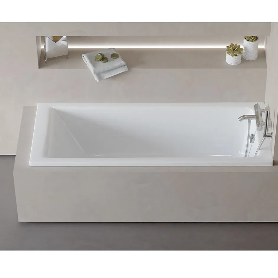 Sanycces Baignoire rectangulaire encastrable BALI blanc brillant 170x75