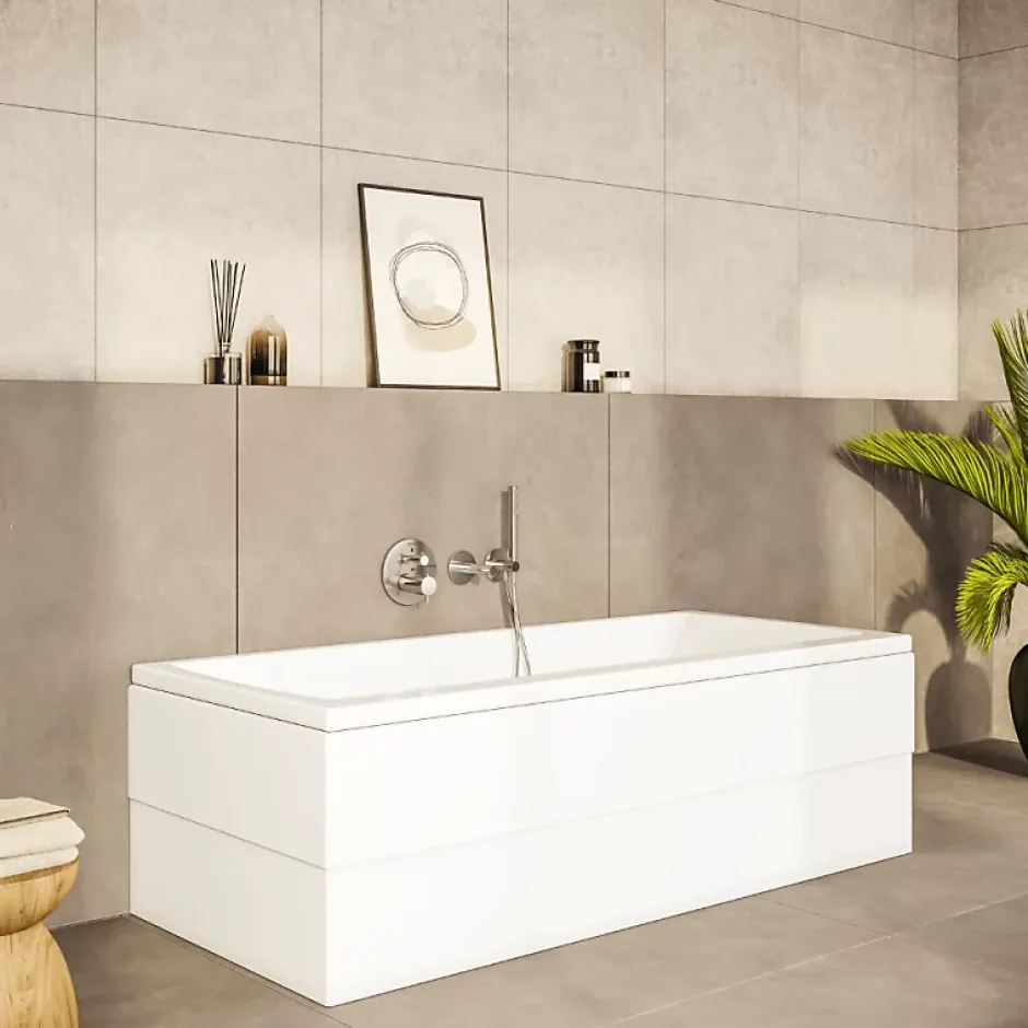 Vitra Baignoire rectangulaire Neon avec pied 170x75cm Blanc