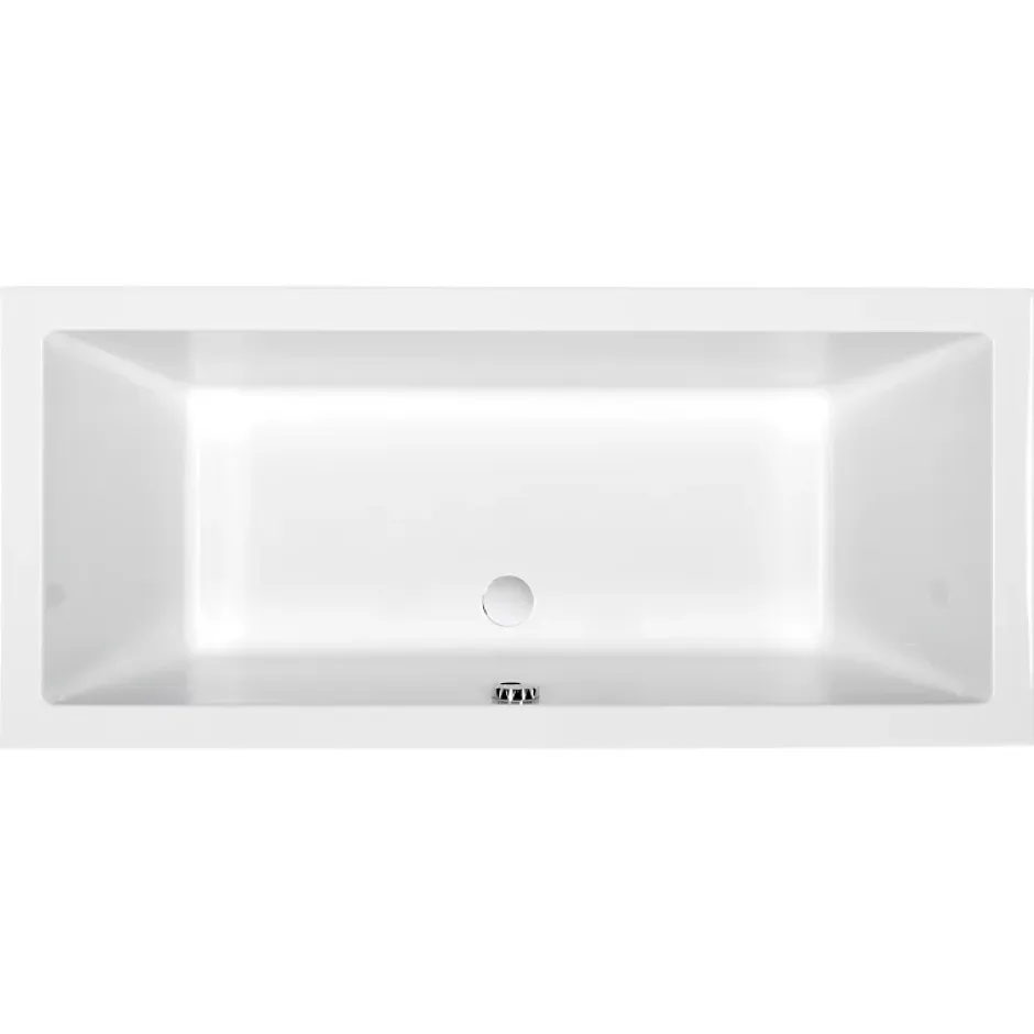Planète Bain Baignoire rectangulaire 170x75 cm INTRO à encastrer en acrylique + tablier central* Baignoire Droite