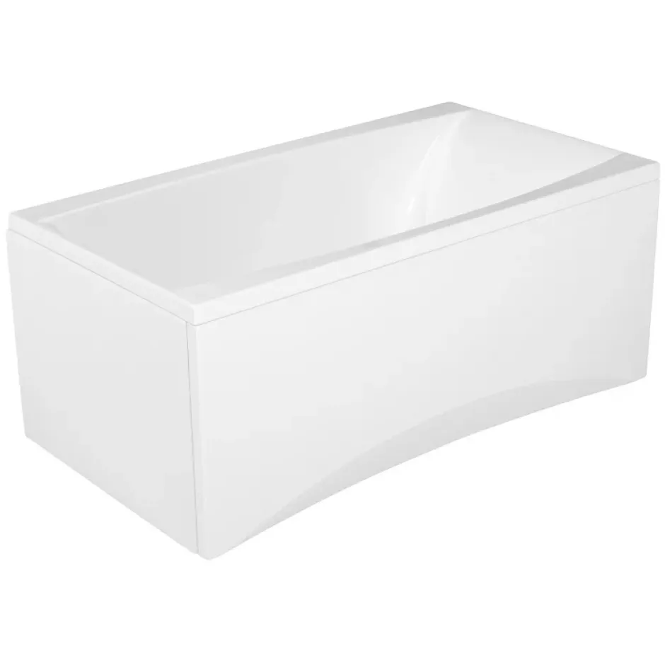 Planète Bain Baignoire rectangulaire 160x75 cm VIRGO encastrable en acrylique + tablier central