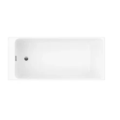 GoodHome Baignoire semi îlot 160x75 cm Bakor gris