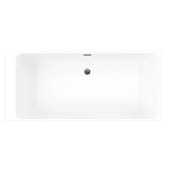 GoodHome Baignoire semi îlot 180x80 cm Bakor gris