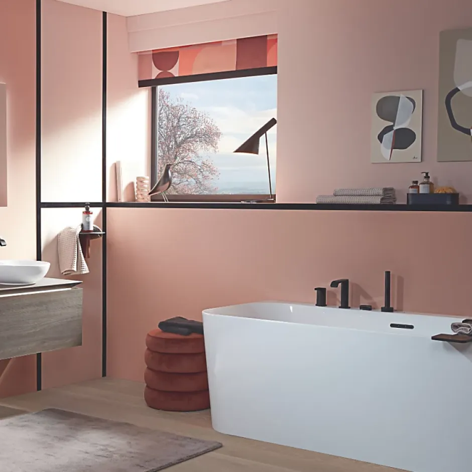 Villeroy & Boch Baignoire semi-îlot d'angle Loop & Friends version gauche