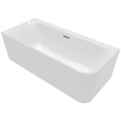 Villeroy & Boch Baignoire semi-îlot d'angle Loop & Friends version gauche avec bonde et trop-plein blanc