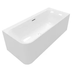 Villeroy & Boch Baignoire semi-îlot d'angle Loop & Friends version droite avec bonde et trop-plein blanc* Baignoire D'Angle