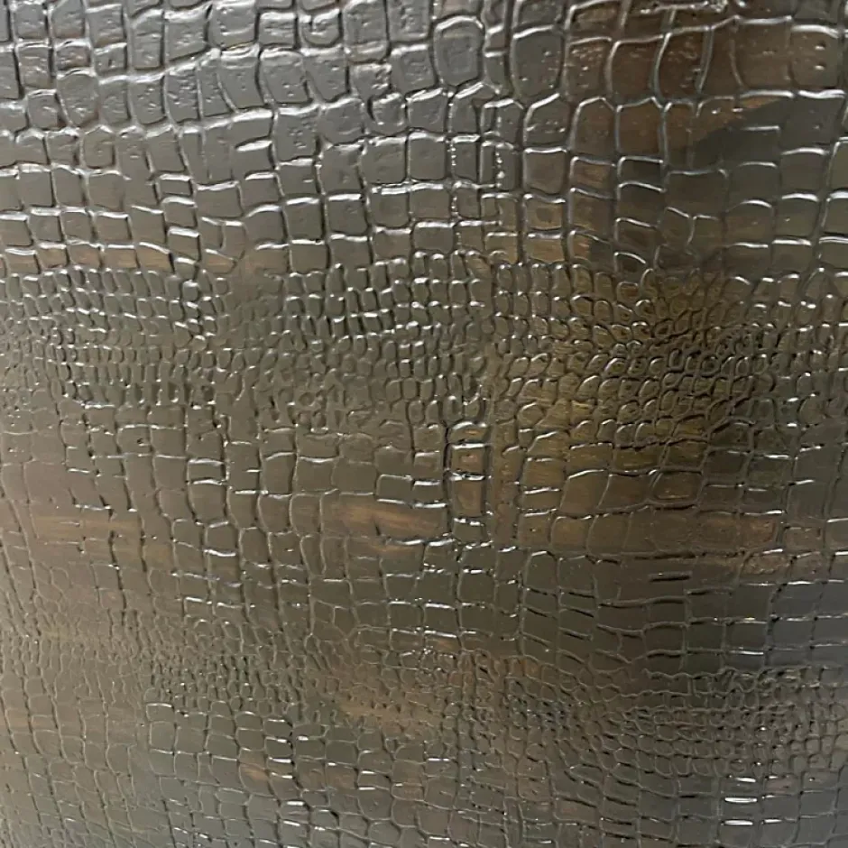 Planète Bain Baignoire semi-îlot design 170x87 cm effet texturé peau de crocodile - Acrylic Lucite - Savane