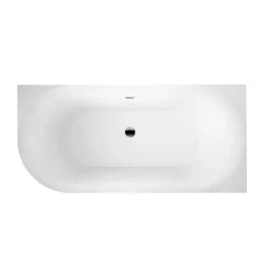 Stano Baignoire semi-îlot design ELIZABETH blanche 170 cm Angle à droite* Baignoire Îlot