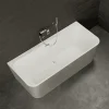Spalina Baignoire semi-îlot murale Mint 160x75 cm, gris et blanc, by* Baignoire Îlot