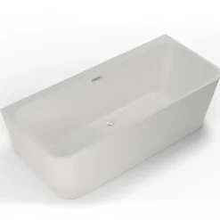 Spalina Baignoire semi-îlot murale Mint 160, blanc, 160x75 cm, by* Baignoire Îlot