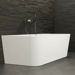 Spalina Baignoire semi-îlot murale Mint 160, blanc, 160x75 cm, by* Baignoire Îlot