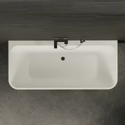 Spalina Baignoire semi-îlot murale Mint 160, blanc, 160x75 cm, by* Baignoire Îlot