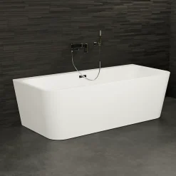Spalina Baignoire semi-îlot murale Mint 180, blanc, 180x81 cm, by* Baignoire Îlot