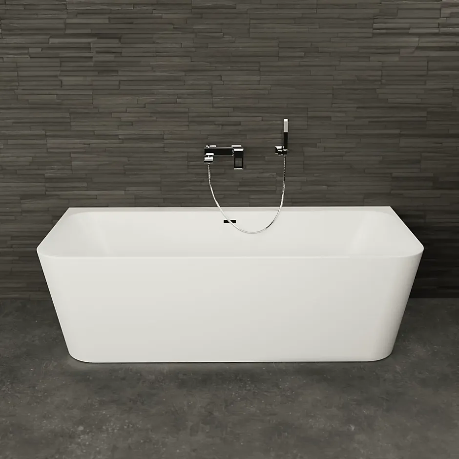 Spalina Baignoire semi-îlot murale Mint 170, blanc, 170x81 cm, by* Baignoire Îlot