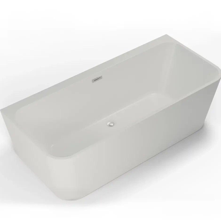 Spalina Baignoire semi-îlot murale Mint 170, blanc, 170x81 cm, by* Baignoire Îlot