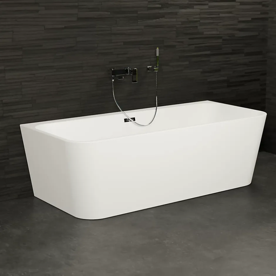 Spalina Baignoire semi-îlot murale Mint 170, blanc, 170x81 cm, by* Baignoire Îlot