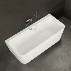 Spalina Baignoire semi-îlot murale Mint 170, blanc, 170x81 cm, by* Baignoire Îlot