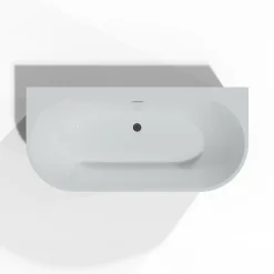 Spalina Baignoire semi-îlot murale Naos, blanc, 170x80 cm, by* Baignoire Îlot
