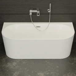 Spalina Baignoire semi-îlot murale Naos, blanc, 170x80 cm, by* Baignoire Îlot