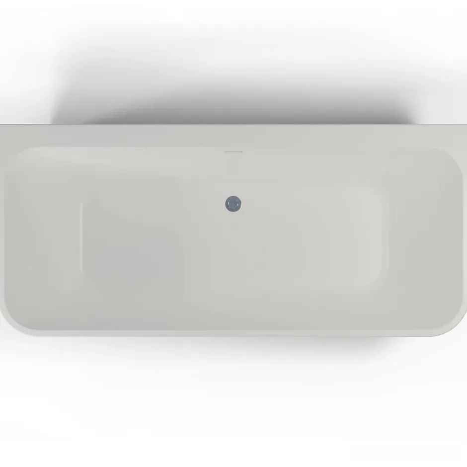 Spalina Baignoire semi-îlot murale Mint 170, gris mat, 170x81 cm, by* Baignoire Îlot