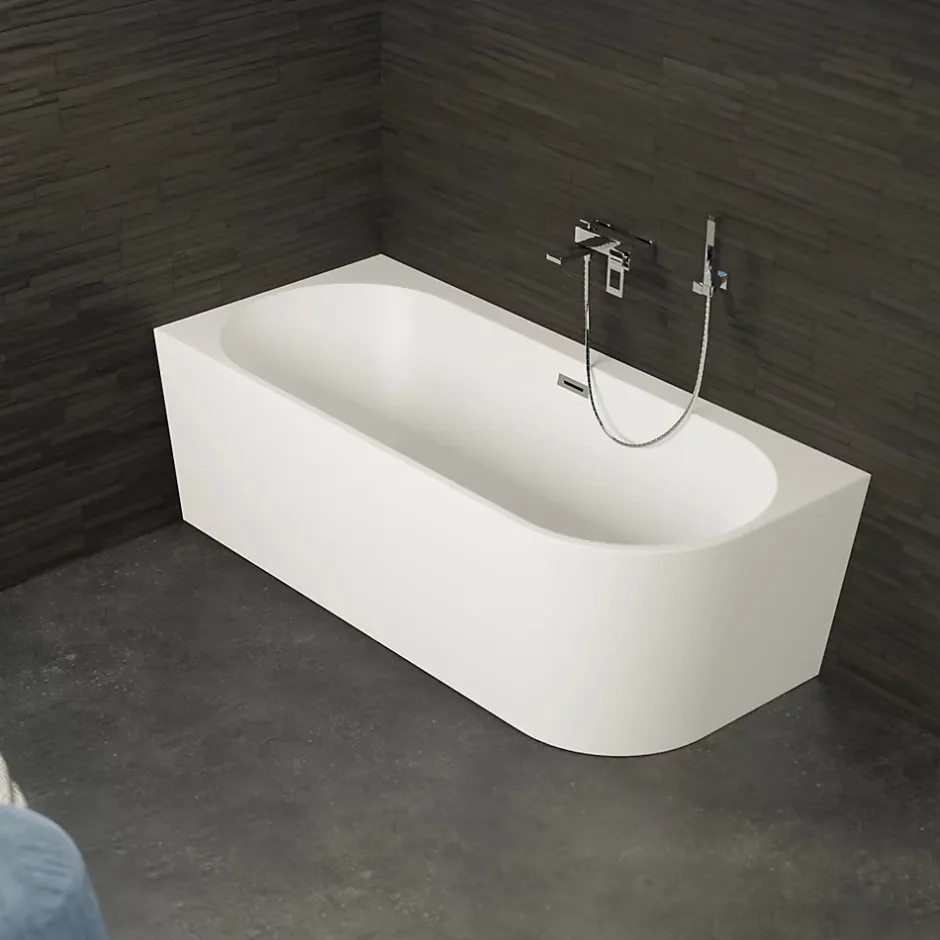 Spalina Baignoire semi-îlot murale CAPRI Gauche 170x76cm, by* Baignoire Îlot