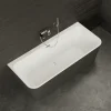Spalina Baignoire semi-îlot murale Mint 160, noir mat, 160x75 cm, by* Baignoire Îlot