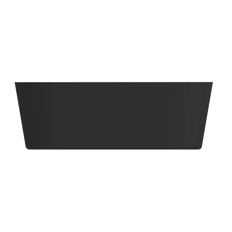 GoodHome Baignoire semi-îlot Nakina L. 160 cm x l. 75 cm noir