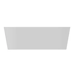 GoodHome Baignoire semi-îlot Nakina L. 170 cm x l. 75 cm blanc* Baignoire Îlot