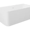 Vente-unique Baignoire semi-îlot rectangulaire - 216L - 150 x 75 x 60 cm - Blanc brillant - Acrylique - ATESA* Baignoire Îlot