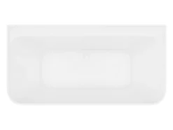 Vente-unique Baignoire semi-îlot rectangulaire - 216L - 150 x 75 x 60 cm - Blanc brillant - Acrylique - ATESA* Baignoire Îlot