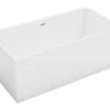 Vente-unique Baignoire semi-îlot rectangulaire - 315 L - 170 x 80 x 58 cm - Blanche - Acrylique - PIKAIA* Baignoire Îlot