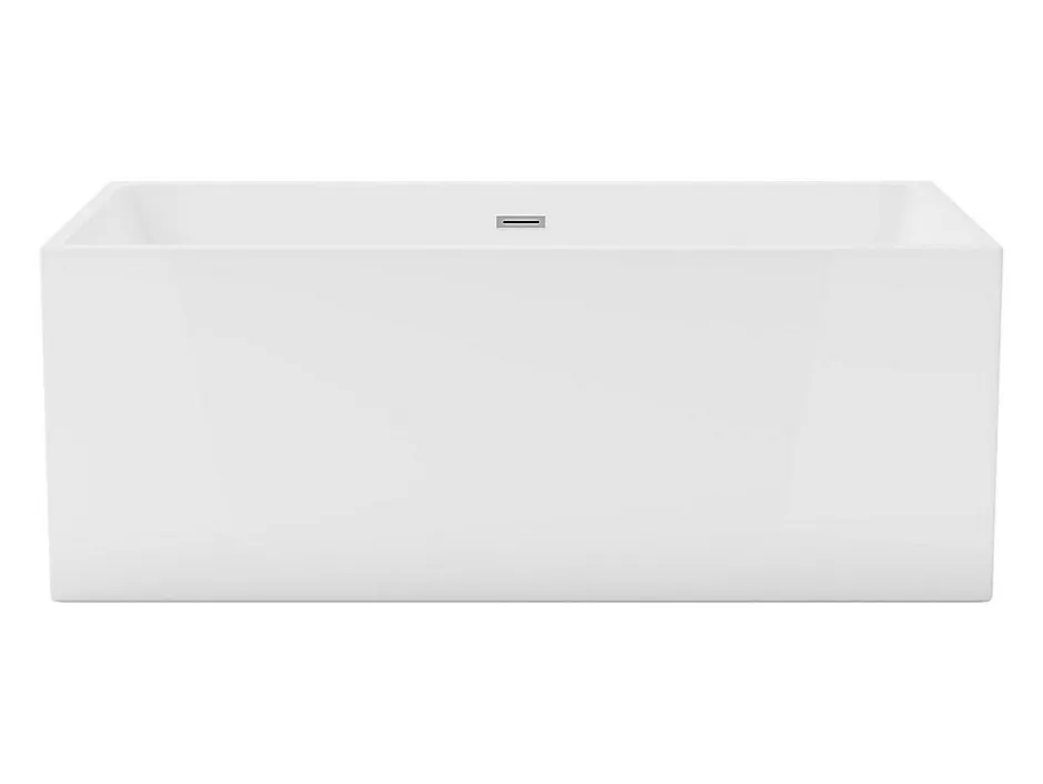 Vente-unique Baignoire semi-îlot rectangulaire - 315 L - 170 x 80 x 58 cm - Blanche - Acrylique - PIKAIA* Baignoire Îlot
