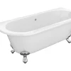 Vente-unique Baignoire semi-îlot retro avec pieds d'aigle- 190 L - 170 x 74 x 62 cm - Blanche - Acrylique - SPARUS* Baignoire Îlot