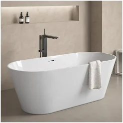 Mob-In Baignoire SERENA îlot en acrylique Lucite blanche 170cm* Baignoire Îlot