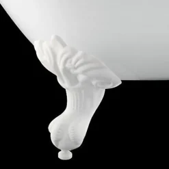 Rogier & Mothes Baignoire sur pieds en fonte PLYMOUTH Blanche 170 cm Pieds blancs