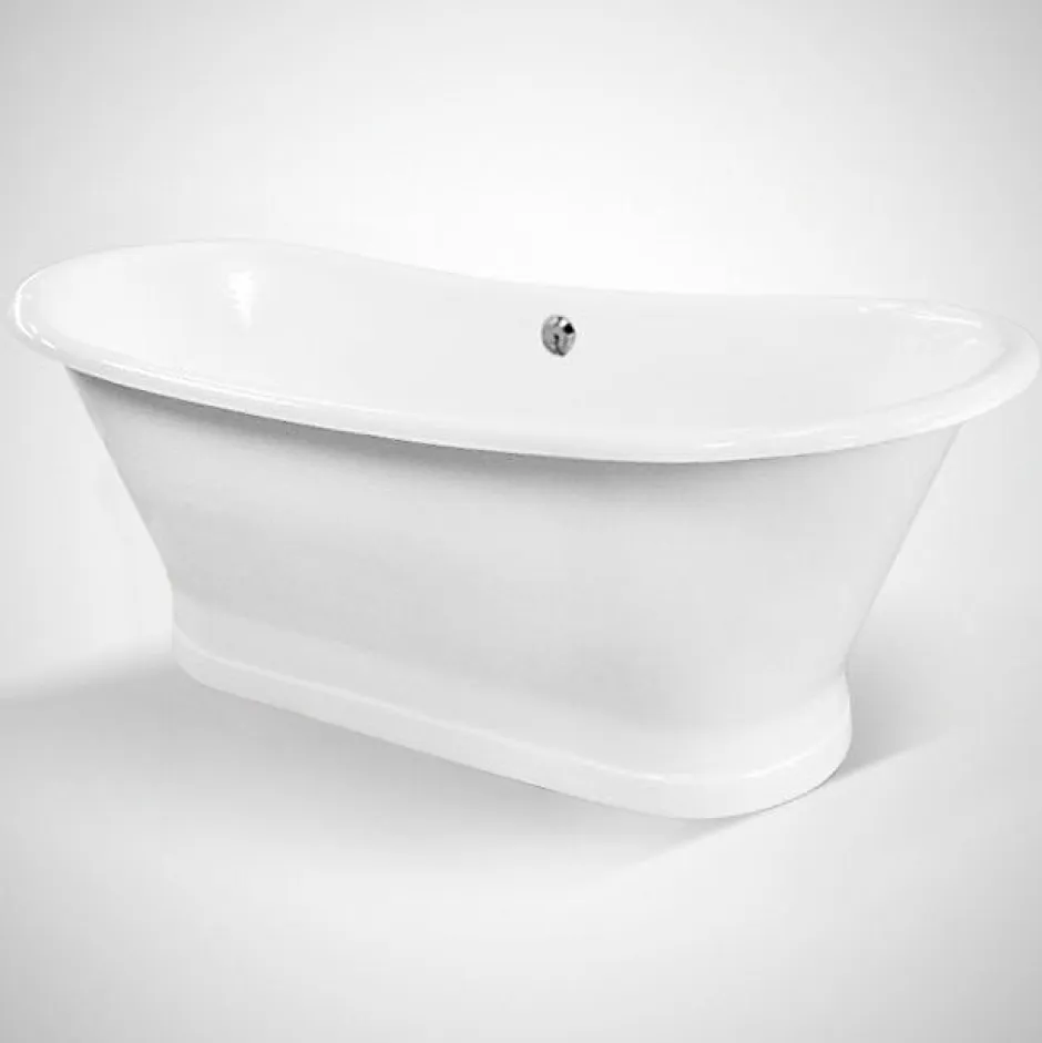 Rogier & Mothes Baignoire sur socle en fonte emaillee COVENTRY Blanche 173 cm Peinture blanche (baignoire et socle)