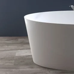 Kiamami Valentina Baignoire Veronica Ovale Centre Blanc* Baignoire Îlot