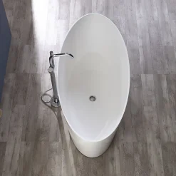 Kiamami Valentina Baignoire Veronica Ovale Centre Blanc* Baignoire Îlot