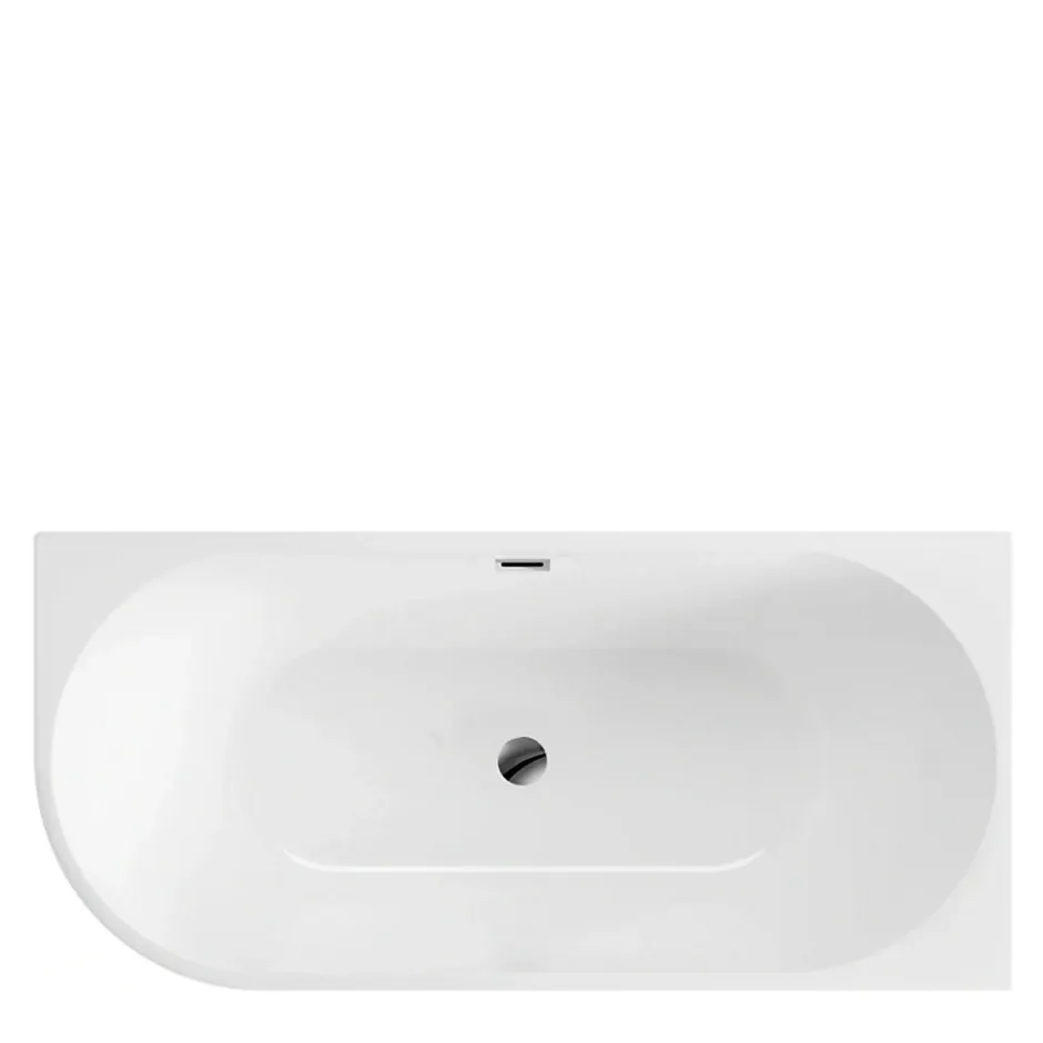 Balneo - Baignoire îlot d'angle droit AVOLA blanche acrylique 150x75 cm - Baignoire de salle de bain