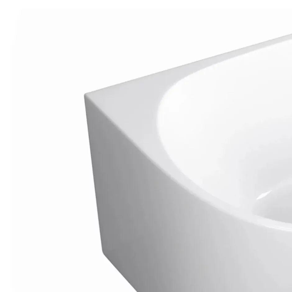 Balneo - baignoire îlot d'angle droite 150x75 cm AVOLA avec cache trop-plein et bonde anthracite* Baignoire Asymétrique