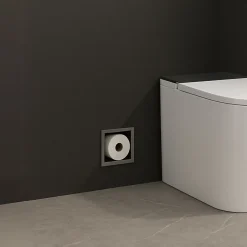 Balneo - range-papier toilette mural encastré WALL-BOX PAPER 3 Gun Metal gris - compartiment de salle de bain intégré dans le mur* Etagère Salle De Bains