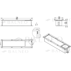 Balneo - range-papier toilette mural encastré WALL-BOX PAPER 3 Gun Metal gris - compartiment de salle de bain intégré dans le mur* Etagère Salle De Bains