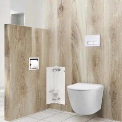 Balneo Armoire encastrée pour brosse WC gauche verre blanc 53,2cm