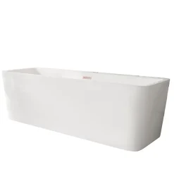 Balneo Baignoire autoportante 170x80cm, rectangulaire, accessoires cuivre, Acrylique thermoformé 3.5mm, avec pieds réglables, ROMA* Baignoire Îlot