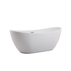 Balneo Baignoire autoportante 170x72cm, accessoires inox, Acrylique thermoformé 3.5mm, avec pieds réglables, PARMA