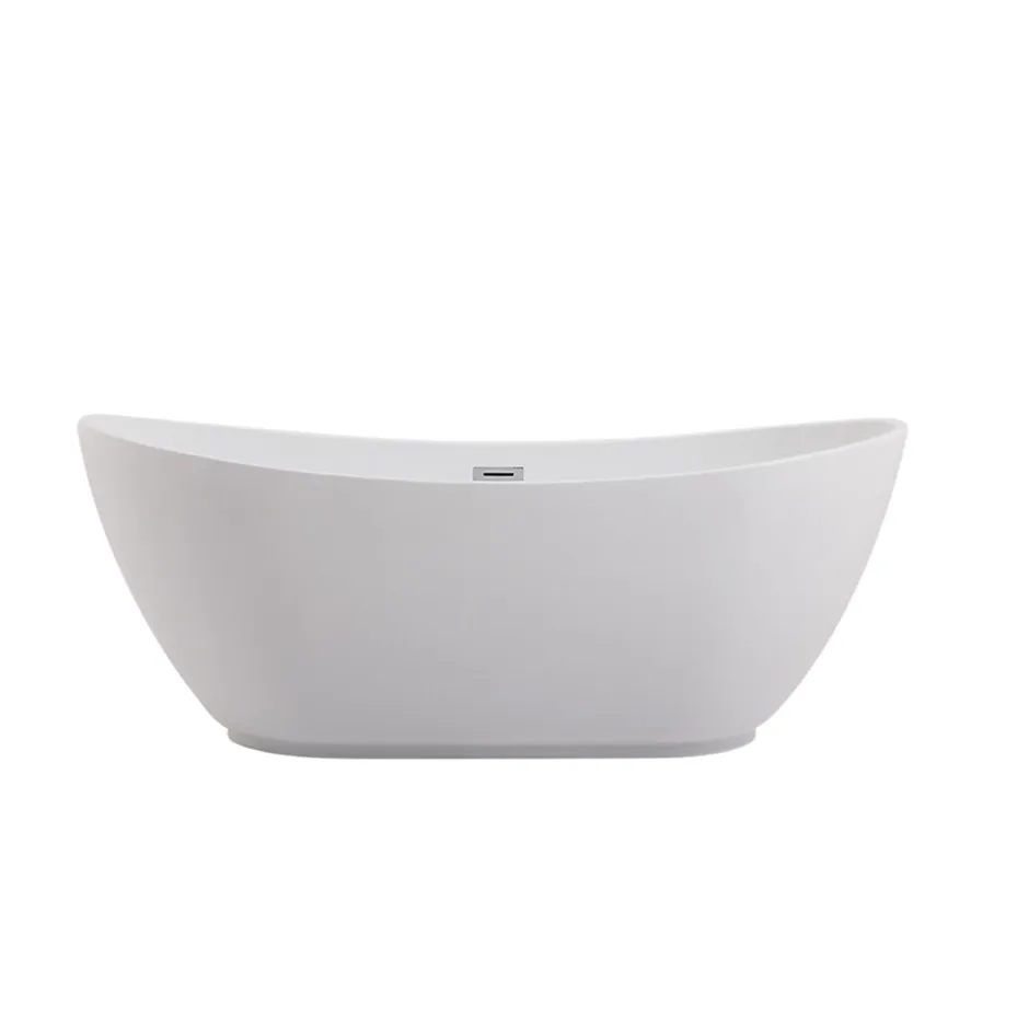 Balneo Baignoire autoportante 170x72cm, accessoires inox, Acrylique thermoformé 3.5mm, avec pieds réglables, PARMA