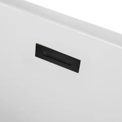 Balneo Baignoire semi-îlot Murale 160x80cm droite, accessoires noir, Acrylique thermoformé 3.5mm, avec pieds réglables, AVOLA* Baignoire Asymétrique