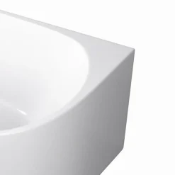 Balneo Baignoire semi-îlot Murale 170x80cm droite, accessoires blanc, Acrylique thermoformé 3.5mm, avec pieds réglables, AVOLA* Baignoire Asymétrique