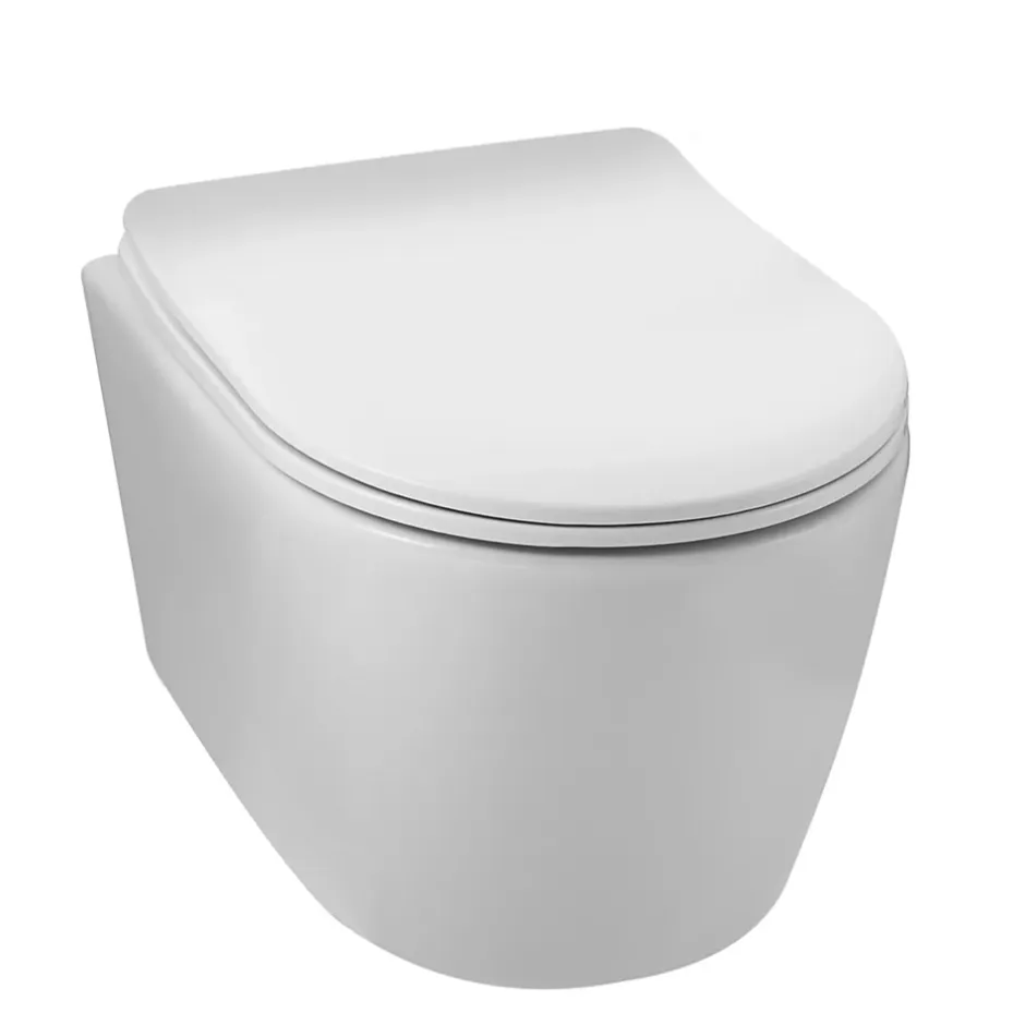 Balneo Cuvette WC suspendue LUXA blanche Tornado avec abattant à fermeture ralentie* Wc Suspendu