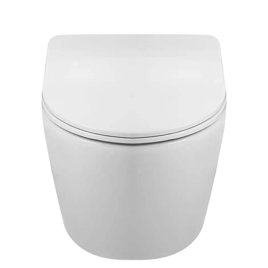 Balneo Cuvette WC suspendue LUXA blanche Tornado avec abattant à fermeture ralentie* Wc Suspendu